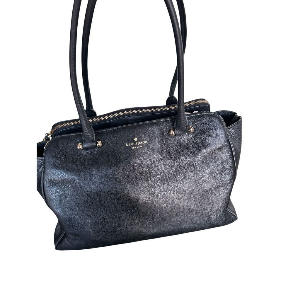 Kate Spade NY Textured Black Leather Satchel